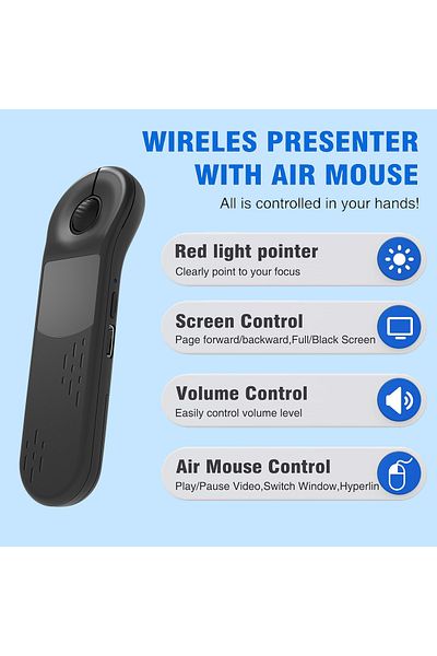 OEM Multifunctional wireless mouse, PPT presentations, TikTok scroll, for PC, Mac, Android, iOS, Black