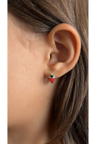 Liora Strawberry Model Children's Earrings