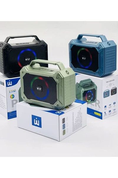 WUF W39 Bluetooth Speaker Portable Bass with FM USB TF Aux and Mic