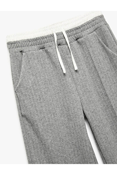 Koton Еластичні штани для дівчаток з віскозною сумішшю, сірі 6Wkg40030Ak