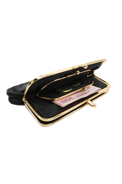 Çanta Trend Red Genuine Leather Clip-On Women's Wallet