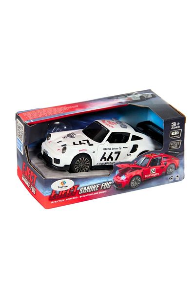 TOYFEST Smoke Extracting Friction Sports Car with Light and Sound Bsp-1A