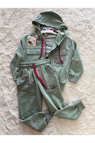 Benetti Pink Zippered Hooded Double Suit