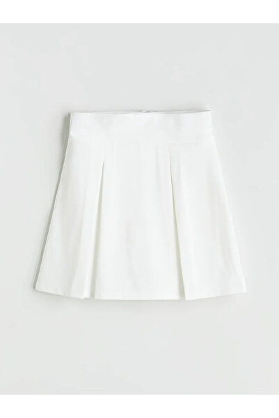 LC Waikiki LCW KidsEkru Beli Lastikli Kız Çocuk Şort Etek