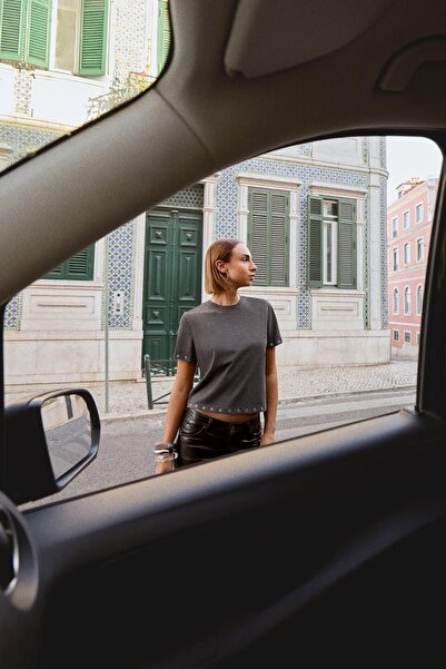 Bershka Short sleeve T-shirt with eyelets