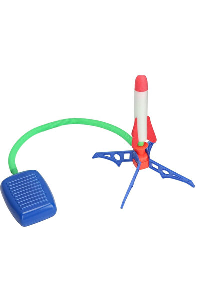 MNS Set lansator de rachete din spumă, 2 rachete reutilizabile, direcție reglabilă, fără baterii, multicolor