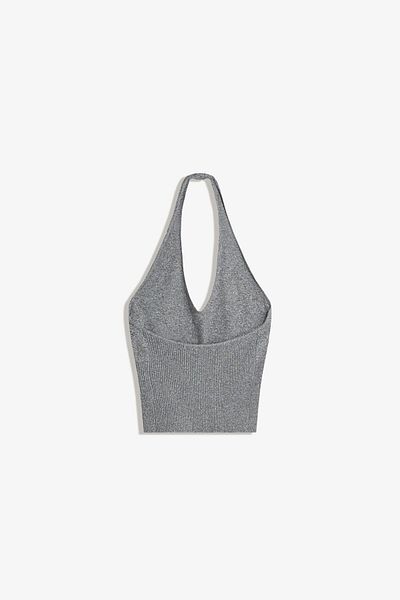 Bershka Ribbed halter top