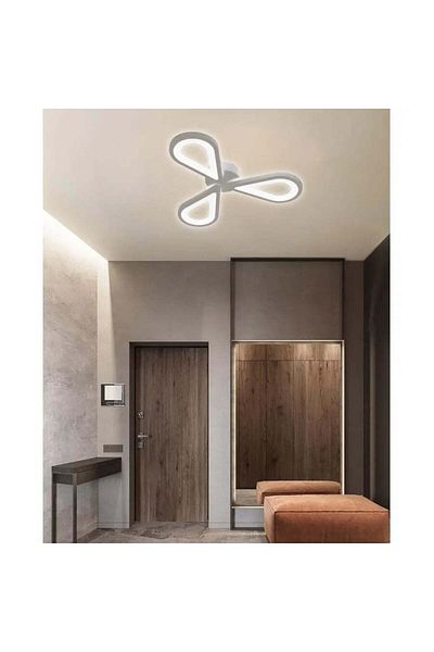 Alista Home Lustra LED AURALIUS 18 W, 3 Petale, lumina Neutra, 4000 K, Alb
