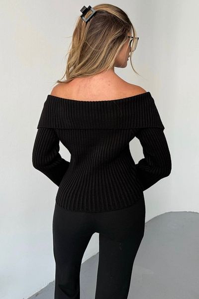 Baby xclub Women's madonna collar zipper knit sweater