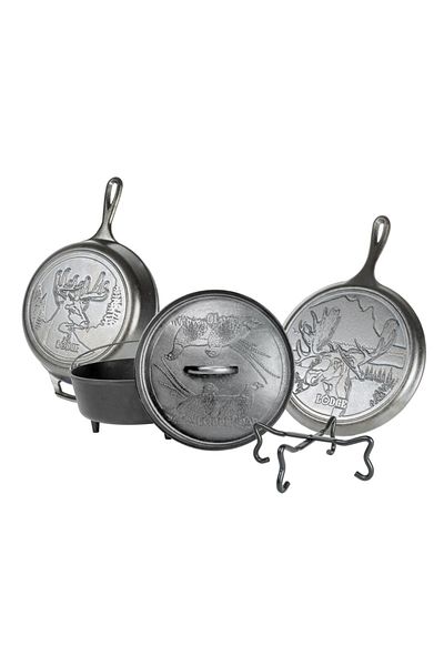 Lodge Wildlife Seasoned Cast Iron 5 Piece Set\L5WLSETA