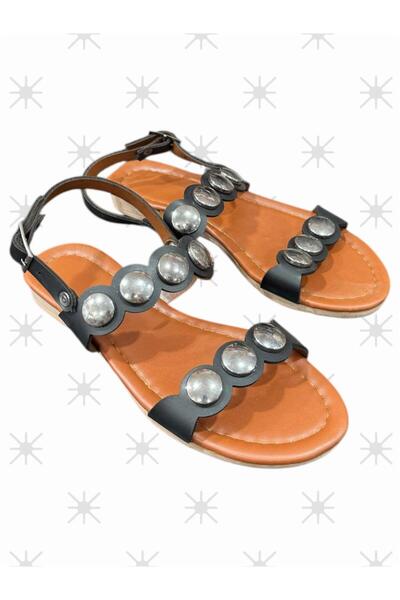 İpek Women's Black Light Flat Sole Sandals