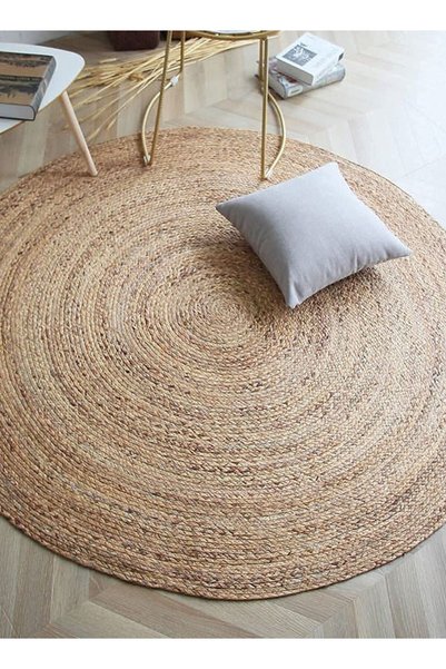 Generic LINGWEI Natural Jute Rug Carpet Jute Carpet Hand Jute Carpet For Livi...