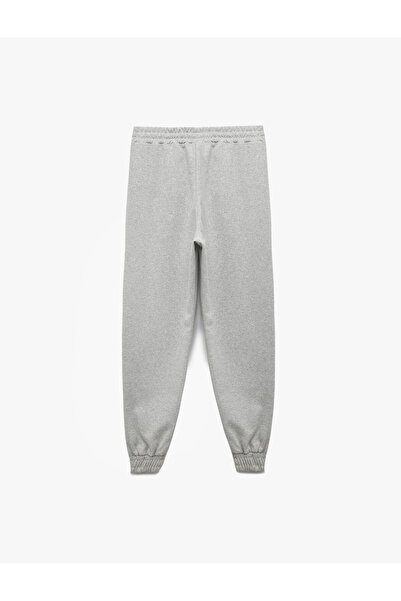 Koton Gray Women's Sweatpants with Raised Stitching Detail 6Wal40023Ik