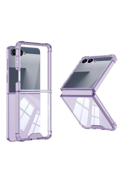 AktarMobile Galaxy Z Flip 7 uyumlu Kılıf Cam Arka Kapak Anti Shock Darbe Emic...
