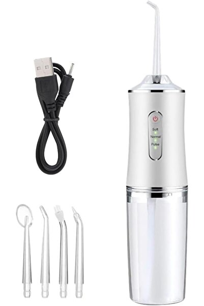 LIVVY جهاز ري فموي لاسلكي، خيط تنظيف أسنان قابل لإعادة الشحن عبر USB مع 4 فوهات، 3 أوضاع ضغط، مقاوم للماء