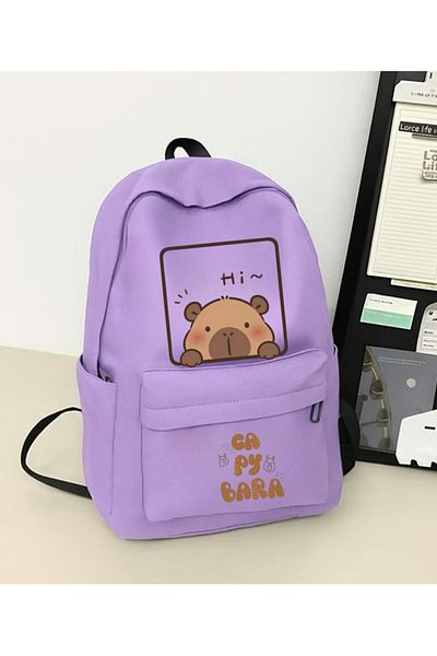 Toum Capybara Printed School, Classroom, Course Backpack