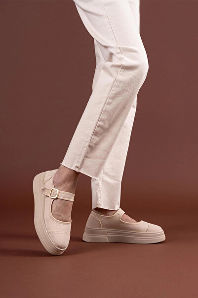 hibiscus Lunni Beige Linen Sports Shoes