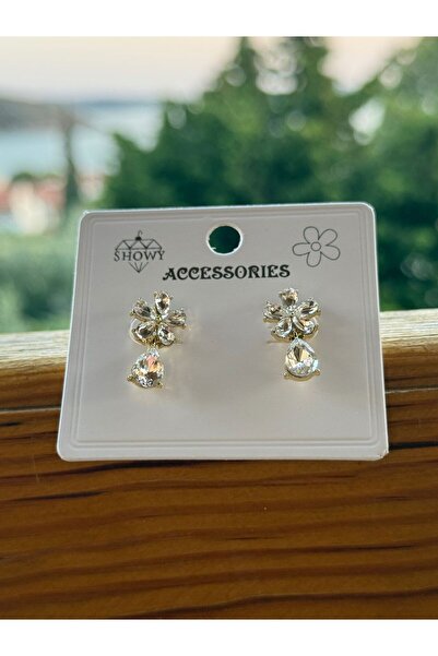 MioArt Women's Flora Stone Flower Earrings