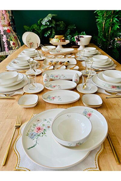 CASA DE BELLA SELEVKOS 12 KİŞİLİK 106 PARÇA YEMEK TAKIMI ÇAY SETİ VE KAHVALTI...