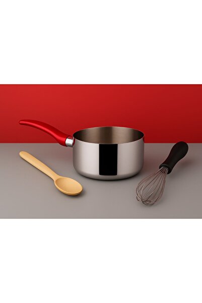 Metler طقم أواني طهي من الفولاذ 304 - إبريق حليب متعدد الأغراض مع ملعقة خشبية...