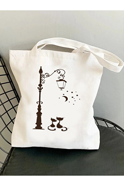 Boom town Patterned Tote Bag - Artistic Shoulder Bag - Women's Shopping Bag