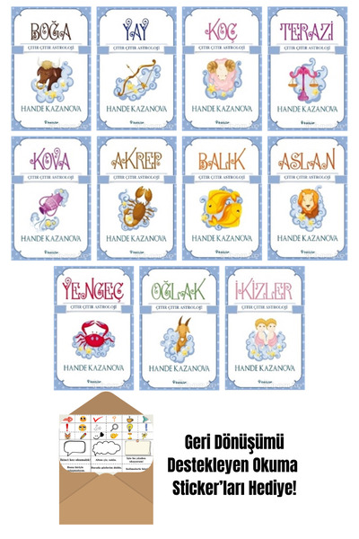 İnkılap Kitabevi مجموعة هاندي كازانوفا مكونة من 11 كتابًا + ملصقات للقراءة