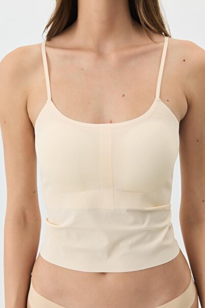 C&City Seamless Laser Cut Bustier Without Underwire with Removable Pad 1012 Skin