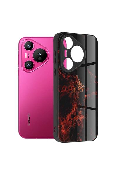 Tim High Protection Case for Huawei Pura 70, Timaconsafe, W61, Hard Plastic, Elegant Ruby Nebula