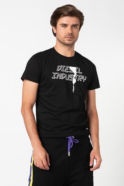 Diesel T-shirt with logo print Diego, Black, XXL