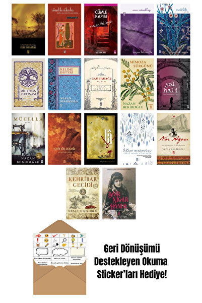 Timaş Yayınları Nazan Bekiroğlu 17 Kitap Seti + Okuma Sticker'ları
