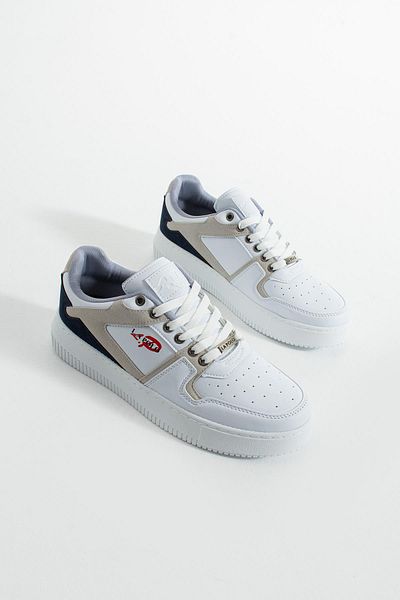 L.A Polo White Navy Blue Color Thick Sole Men's Sneaker