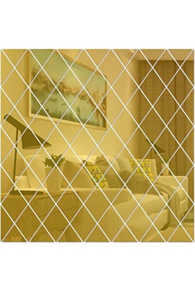 Generic Diamond Acrylic Mirror, Self-Adhesive Wall Stickers, Pack of 17 3D Ti...
