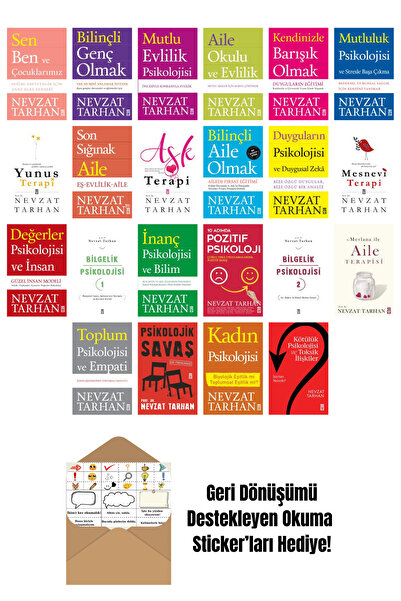 Timaş Yayınları Nevzat Tarhan 22 Kitap Seti + Okuma Sticker'ları