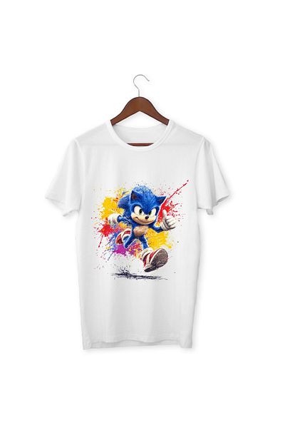 ALPŞAN TİCARET Hedgehog Sonic Kids T-Shirt Sonic Unisex Adult T-Shirt