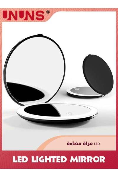 Generic LED Lighted Mirror,1X/10X Magnification Compact Mirror Travel Makeup ...