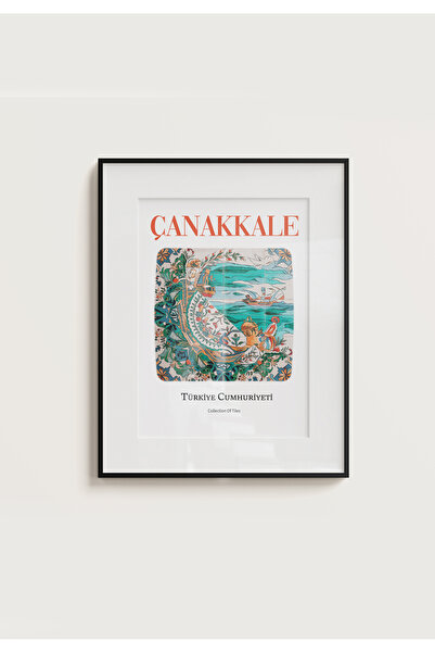POSTER ÇANAKKALE Çini Görünümlü Çerçevesiz