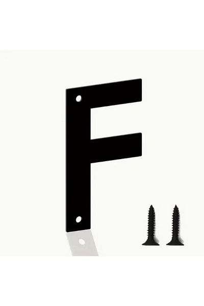 zafrakreklam Wall - Door - Letter Outdoor Size 20 cm - Cnc Cut Letter Black F Letter