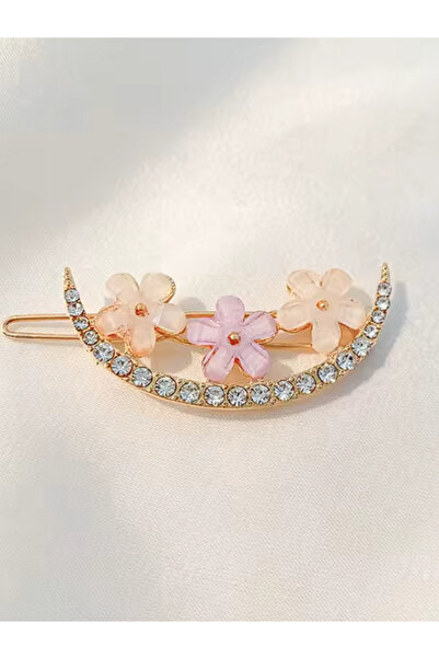 junobi Kadın Sevimli Çok Renkli Çiçek Yan Klipsli Saç Tokası Kore Stili Pinte...