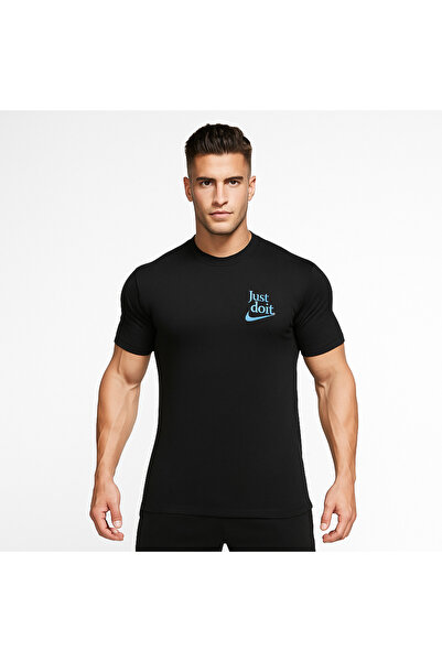 Nike Ανδρικό μπλουζάκι με τύπωμα μαύρο