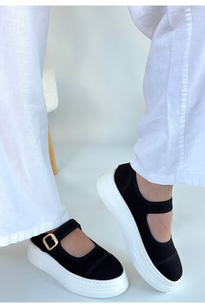 Arenes Eyesof Lunni Black Linen Sneakers