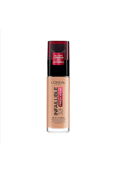 L'Oreal Paris Foundation, Loreal Paris, Infaillible Fresh Wear, SPF 25, Βιταμίνη C, 235 Μέλι, 30 ml