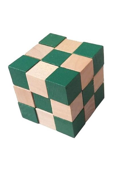 OEM IQ Logic, Intelligence and Patience Puzzle Game, Wooden Brain Teaser, Green-Wood
