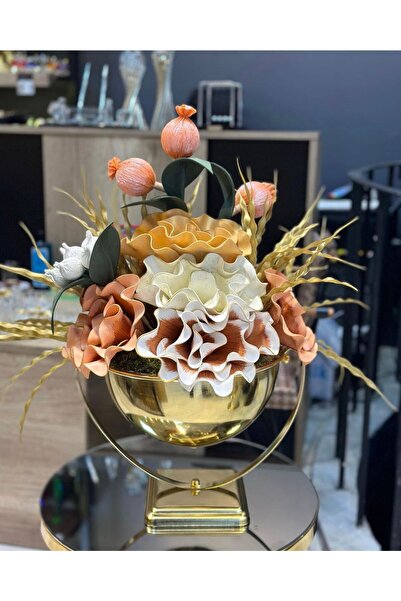 ECASATAL Vaza Leagan Cu Flori Artificiale( aranjament de flori gri)