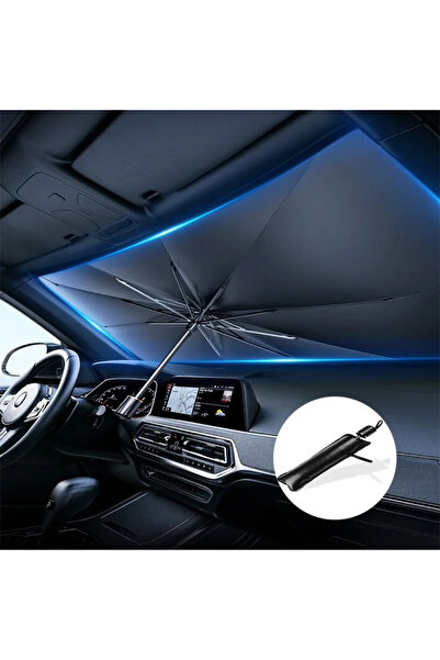 EVİMA Anti-soare pentru parbrizul mașinii Dimensiune 75×140 Tip umbrelă pliab...