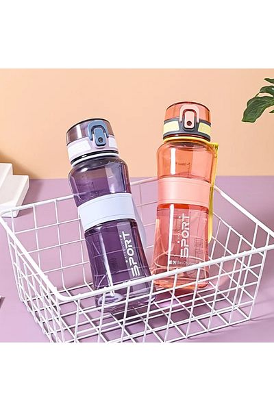 EVİMA 650 ml Metallized Portable Odorless Original Plastic Water Bottle Bpa Free