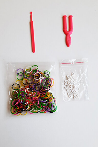 RELATOS 222 Parça Lastik Bileklik Takı Yapma Seti Tığ Span Rengarenk Ark Bile...