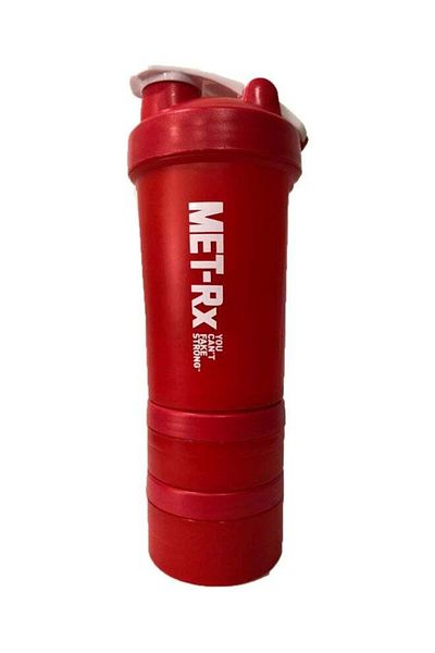 MET-Rx Plastic Protein Shaker Red 500ml