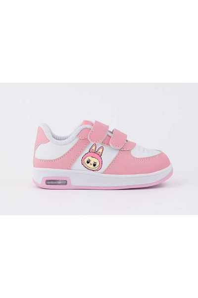 LİASSHOES Pink Light Pink Labubu Printed Children's Sports Shoes Sneaker