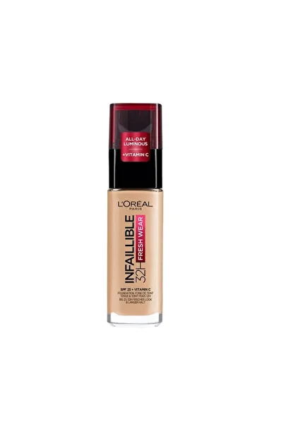 L'Oreal Paris Foundation, Loreal Paris, Infaillible 32H Fresh Wear, SPF 25, 120 Golden Vanilla, 30 ml