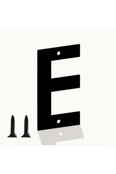 zafrakreklam Wall - Door - Letter Outdoor Size 20 cm - Cnc Cut Letter Black E Letter